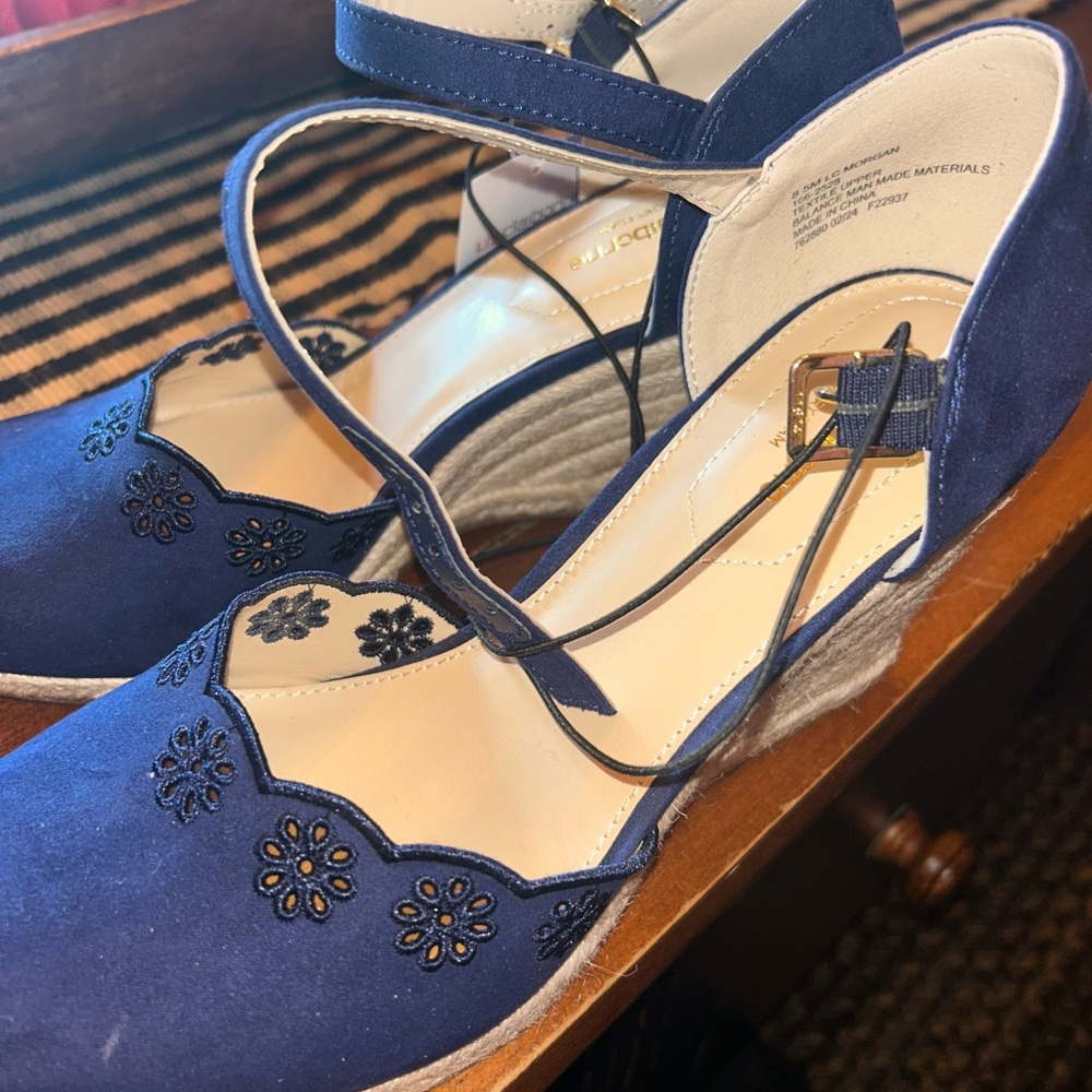 Chic Navy Blue Wedges